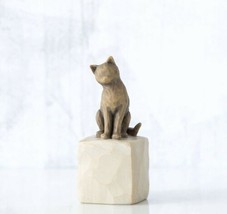 Love My Cat Dark Figure Sculpture Hand Painting Willow Tree By Susan Lordi - £43.31 GBP