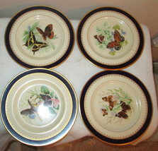 PICKARD HAND DECORATED 8.25&quot; BUTTERFLY PLATES - $66.28