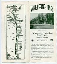 Whispering Pines Hotel Motel Brochure Accomac Virginia Pocahontas Del Anne Motel - £36.69 GBP