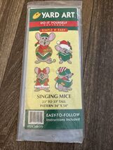 1998 Yard Art DIY Pattern YA30039 Christmas Holiday Singing Mice 23&quot; To ... - $166.86 MXN