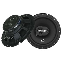 Massive Audio Pair of Shallow Mount 6.5&quot; 200 Watt 4 Ohm Coaxial Speakers MX65S - £66.46 GBP