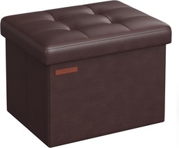 Songmics Small Folding Storage Ottoman, Foot Rest Stool, Cube Footrest, - $41.99
