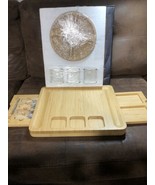 Bamboo Gift Cheese and Charcuterie Board with Knife Set plus 2 Extra Tra... - $39.59