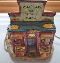 80&#39;s or 90’s 5.25&quot; Porcelain Lighted Building-Tilly Sally&#39;s Fresh Produce Market - £5.79 GBP