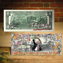 DONALD J TRUMP * Money and Dreams * Official $2 U.S. Bill - HAND-SIGNED ... - $24.31