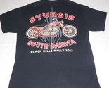 Sturgis Motorcycle Rally Black Hills SD 2013 Graphic Black T Shirt Mens ... - $19.79