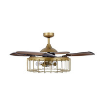 Fanaway Sheridan 48-inch Satin Brass AC Ceiling Fan with Light - $4,029.64 MXN