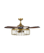 Fanaway Sheridan 48-inch Satin Brass AC Ceiling Fan with Light - $3,949.63 MXN
