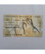 Ticket Friendly match Brazil vs Germany 1982 Maracanã w/ Zico &amp; Lothar M... - £39.45 GBP