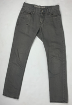Aeropostale Mens Distressed Jeans Slim Straight Gray Denim Jeans Size 28x30 - £13.27 GBP