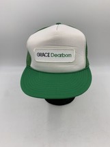 Vintage Green and White GRACE DEARBORN Mesh Back Truck Hat One Size Adju... - £8.57 GBP