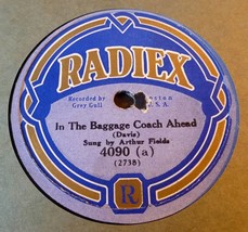 Arthur Fields / John Ryan 78 rpm Baggage Coach / Apple Tree - Radiex 4090 - £9.87 GBP