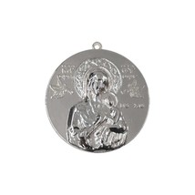 Silver Icon Pendant - Virgin Mary and Child - $177.07 MXN