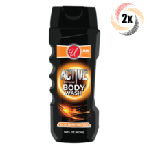 2x Bottles Universal Men Active Sport Scented Moisturizer Body Wash | 14oz | - £13.91 GBP