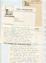 Lucy Marquardt Fine &amp; Commercial Art Hand Written Letter &amp; Envelope Maum... - $17.82