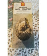 VINTAGE 1971 Shell Oil Alberta British Columbia Map - €4,26 EUR