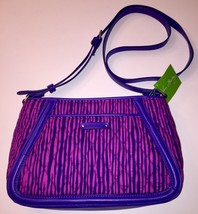 Vera Bradley Crossbody Bag Purse Handbag Impressionista Striped Trimmed Trapeze - £16.75 GBP