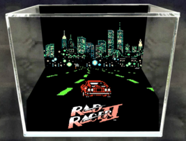 Rad Racer 2 - 3D Cube Handmade Diorama - Video Games - Shadowbox - $69.19