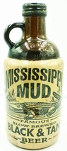 COLLECTIBLE GLASS BEER 1Q BOTTLE MISSISSIPPI MUD BLACK &amp; TAN BEER - €5,16 EUR