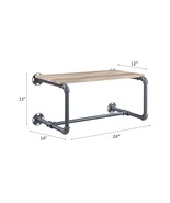 Brantley Wall Rack, Oak &amp; Sandy Gray Finish - $1,325.99 MXN