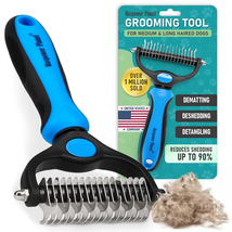 Original Pet Grooming Rake - Double-Sided Deshedding Dematting Tool - $24.87