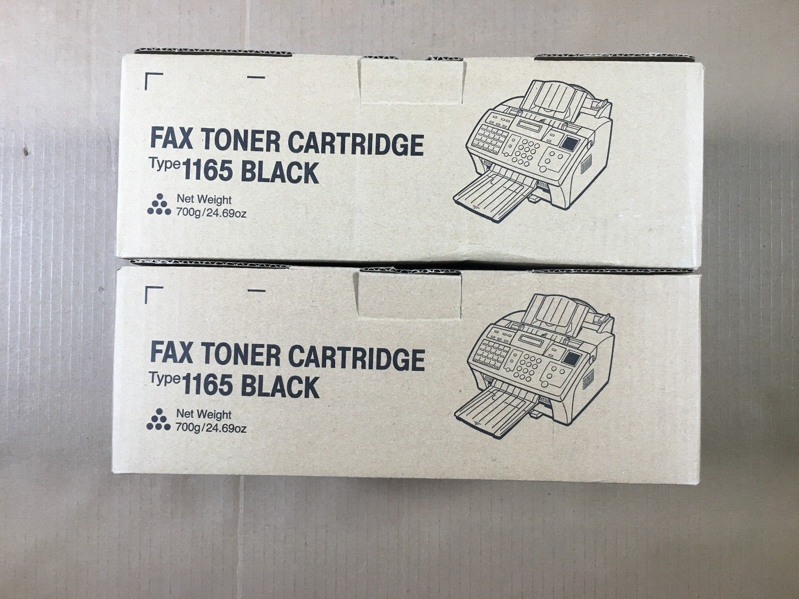 Lot of 2 Genuine Ricoh Type 1165 Black Fax Toner Cartridge Same Day Ship... - $59.40
