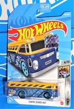 Hot Wheels 2021 Factory Set HW Metro Series #55 Surfin&#39; School Bus Blue &amp; Yellow - £2.26 GBP