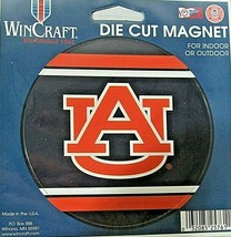 NCAA Auburn Tigers 4 inch Diameter Stripe Auto Magnet by WinCraft - £9.43 GBP