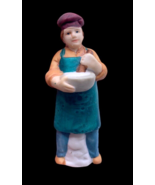 Vintage Christmas Village Figurine Baker Chef Cook Man Figure Accessory ... - €12,74 EUR