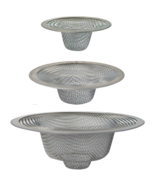 3pc Assorted Size STAINLESS STEEL MESH STRAINER Shower Tub Kitchen Bathr... - $9.45 CAD