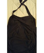 SALE.Black tankini, with ruching, Swimsuit top, longer tankini for more ... - £9.43 GBP