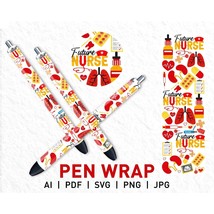 Nurse Pen Wrap, Pen Wrap SVG, Pen Wrap Png, Medical Pen Wrap, Pen Wrap T... - $2.96