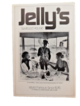 VTG Jelly&#39;s Seafood House Menu Virgin Islands B/W Photo Cover No Date Drawn Map - £21.87 GBP
