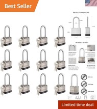 Keyed Alike 12 Lock Set - Nickel Plated 40mm Padlocks for Multi-Use Secu... - $1,027.50 MXN