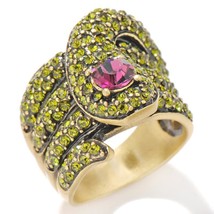 Heidi Daus Serpent Snake Green Crystal Ring Size 7 - £41.74 GBP