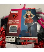 Girls Harley Quinn Costume Small 4 6 NEW Red Kids - £18.70 GBP