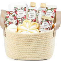 NEW Green Canyon Bath Spa Gift Basket 11 Item Set cinnamon apple scent full size - £17.00 GBP