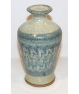 LOVELY SIGNED ALATORIA MISSOURI ART POTTERY BLUE CREAM DRIP GLAZE 6 1/4&quot;... - $87.99 CAD