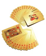 Gold Plated Waterproof Playing Cards with a Wooden Gift Box Gold Plated ... - £27.12 GBP