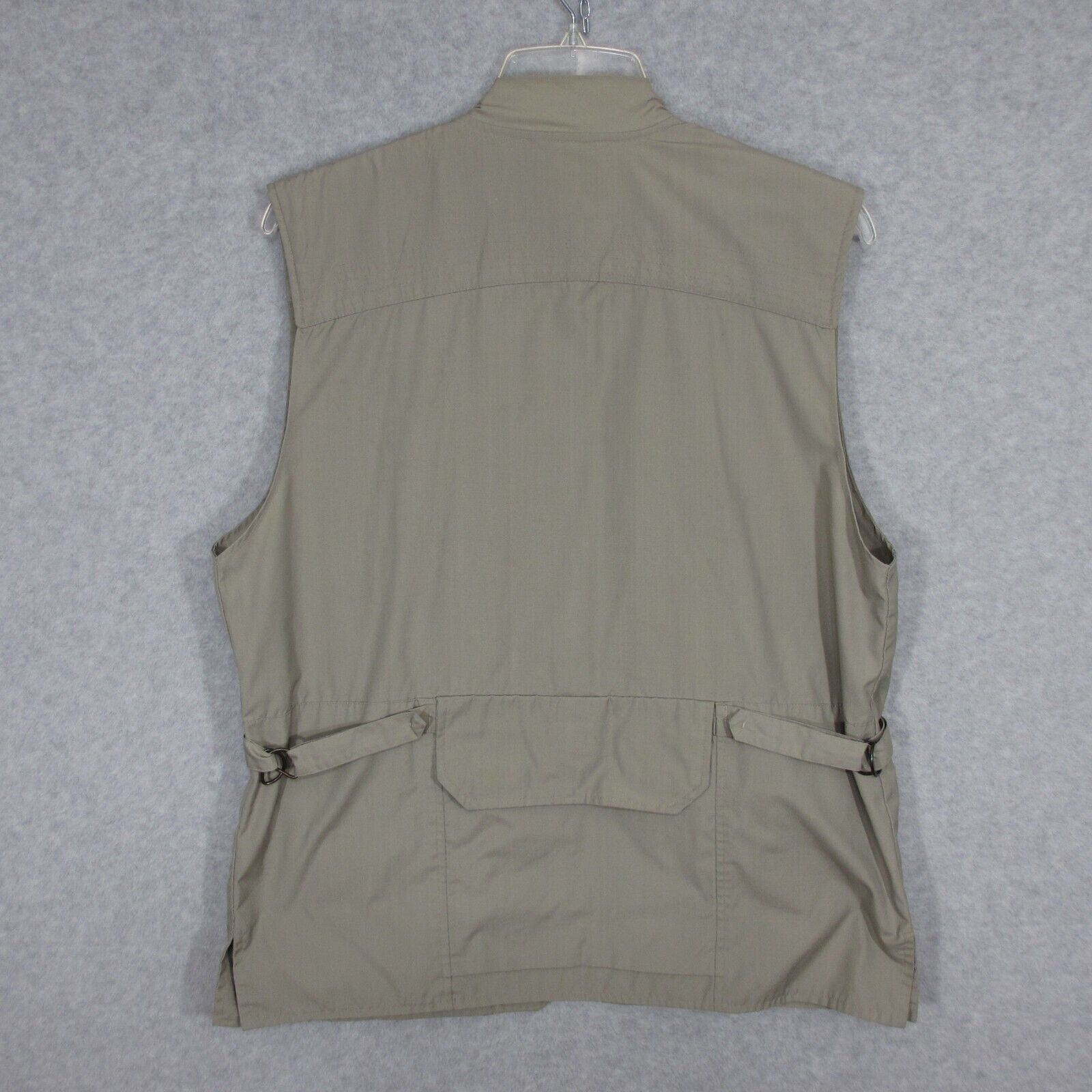 Primary image for Scandia Woods Men's Fishing Vest Brown Tan Zip Size Medium Pockets Travel