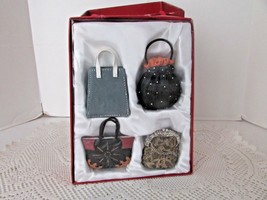 Mini Handbag Ornaments Set Of 4 Purses Vintage Boxed J.C. Penneys - £19.42 GBP