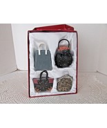 MINI HANDBAG ORNAMENTS SET OF 4 PURSES VINTAGE  BOXED J.C. PENNEYS - $33.71 CAD