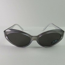 Manel 1108 silver thick frame sunglasses translucent oval retro - $14.29