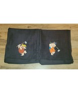 Fred Flintstone &amp; Barney Golf Towel Set 16x18 Black - $30.00