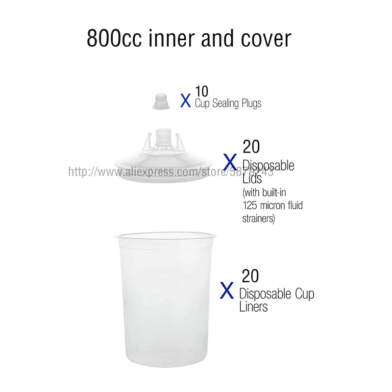 20pcs 30pcs Paint Spray  Cup 160/400/600/800ml Paint Mixing Cup Disposable Paint - £111.84 GBP