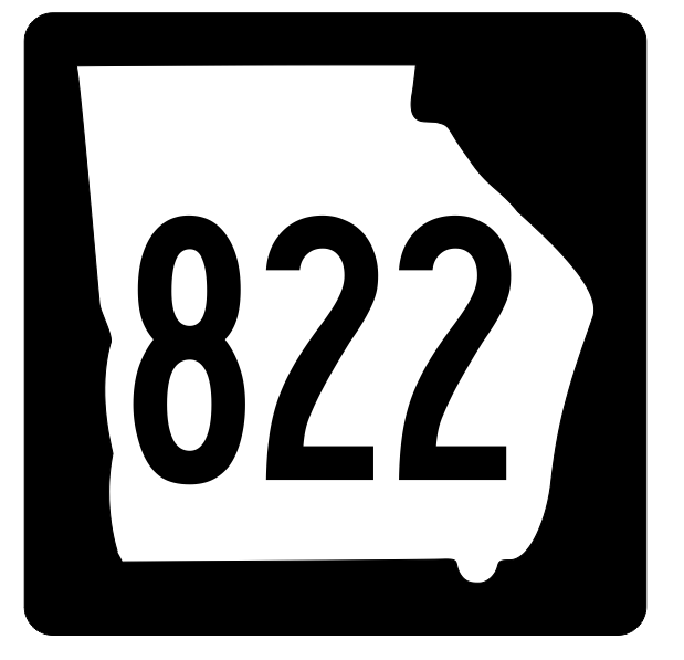 Georgia State Route 822 Sticker R4090 Highway Sign Road Sign Decal - $1.45 - $15.95
