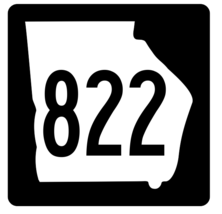 Georgia State Route 822 Sticker R4090 Highway Sign Road Sign Decal - £1.13 GBP+