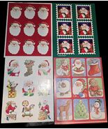 ❤️Vintage Sticker Lot Christmas 4 Sheets   Hallmark, Etc❤️ - $464.32 MXN