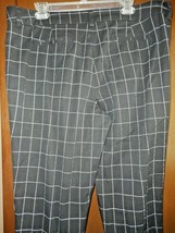 Faded Glory Black Plaid SIZE 18 Womens Parker Pant Stretch Slim Ankle Pant - £12.09 GBP