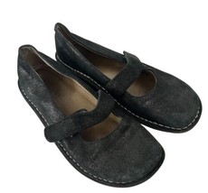 ALEGRIA Womens Shoes FELIZ Black Mary Jane Shoes Sparkle Slip On 37 / 7-7.5 - £17.36 GBP
